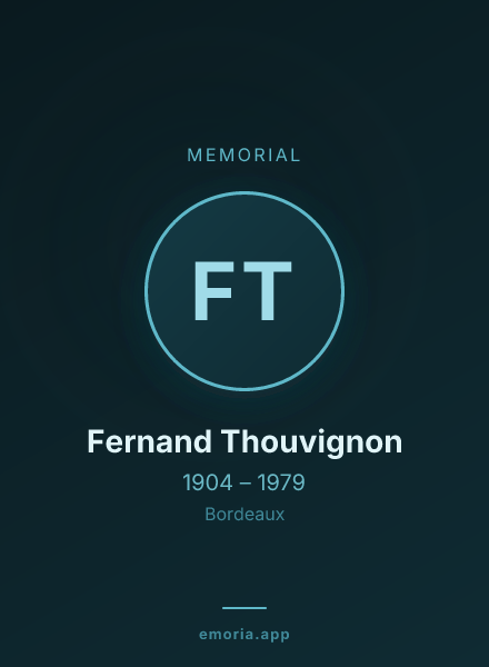 Memorial portrait of Fernand Thouvignon
