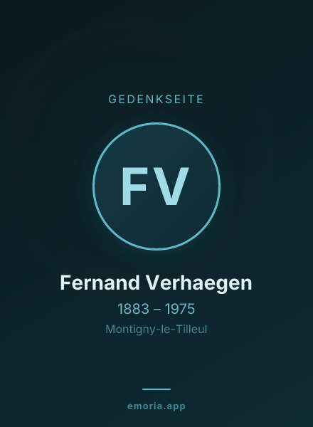 Gedenkportrait von Fernand Verhaegen