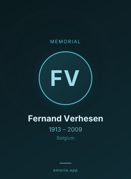 Memorial portrait of Fernand Verhesen