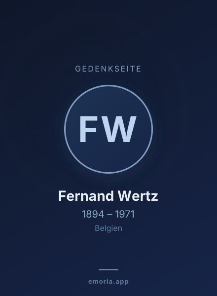 Gedenkportrait von Fernand Wertz