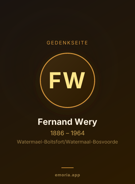 Gedenkportrait von Fernand Wery