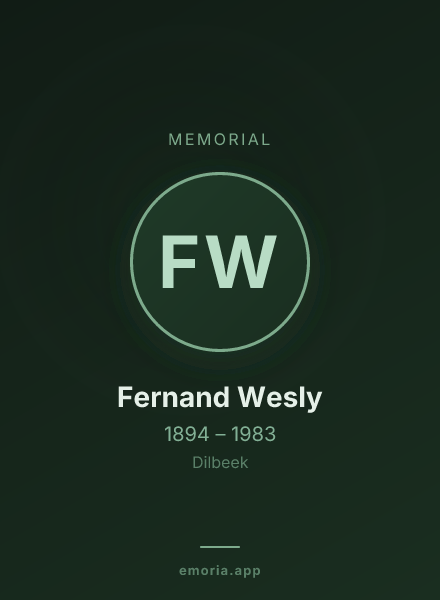Memorial portrait of Fernand Wesly