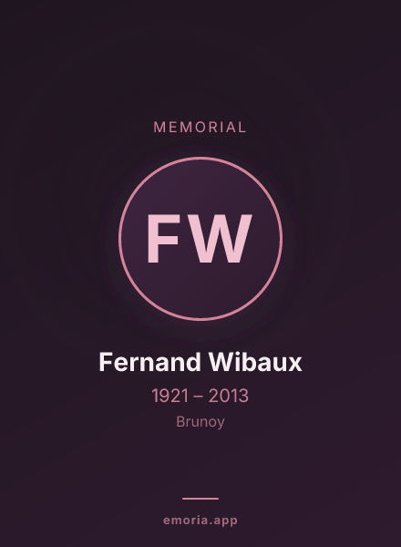 Memorial portrait of Fernand Wibaux