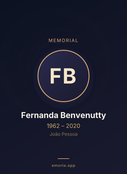 Memorial portrait of Fernanda Benvenutty