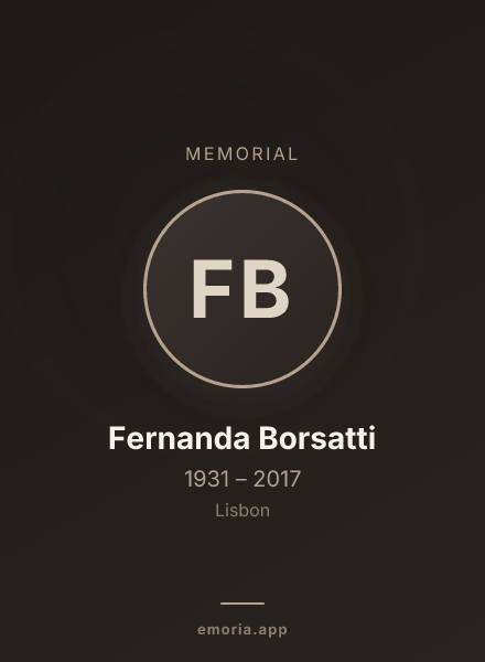 Memorial portrait of Fernanda Borsatti