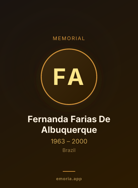 Memorial portrait of Fernanda Farias De Albuquerque