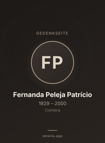Gedenkportrait von Fernanda Peleja Patrício