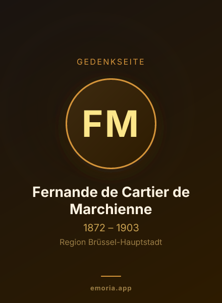 Gedenkportrait von Fernande de Cartier de Marchienne