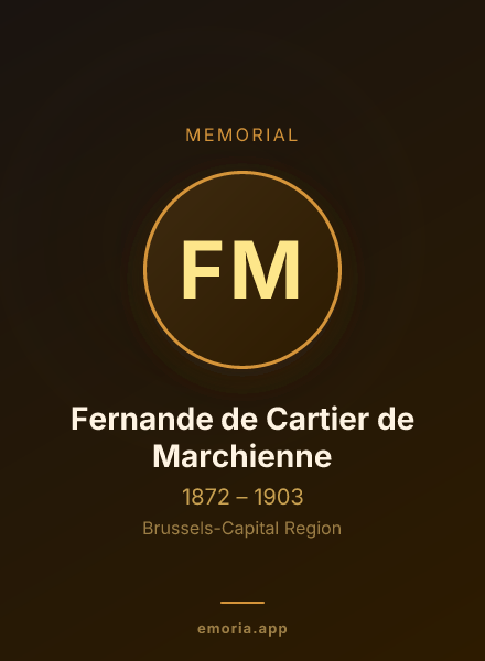 Memorial portrait of Fernande de Cartier de Marchienne