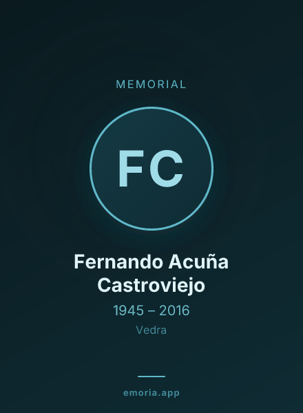 Memorial portrait of Fernando Acuña Castroviejo