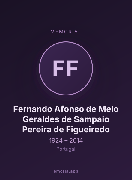 Memorial portrait of Fernando Afonso de Melo Geraldes de Sampaio Pereira de Figueiredo