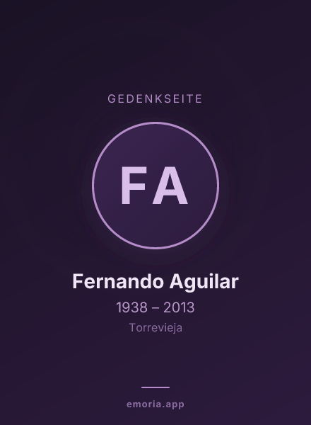 Gedenkportrait von Fernando Aguilar