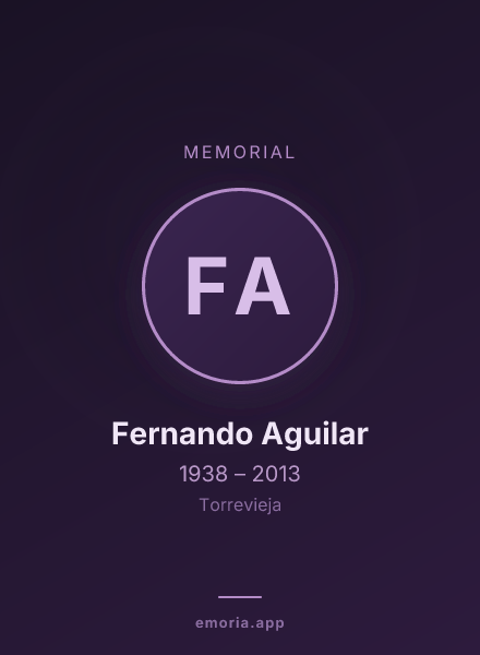 Memorial portrait of Fernando Aguilar