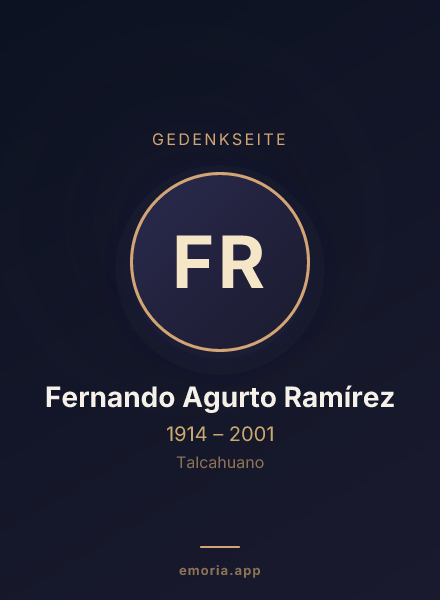 Gedenkportrait von Fernando Agurto Ramírez