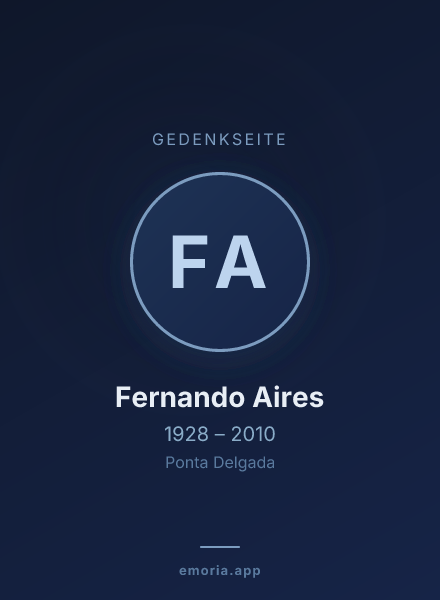 Gedenkportrait von Fernando Aires