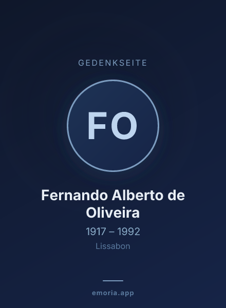 Gedenkportrait von Fernando Alberto de Oliveira