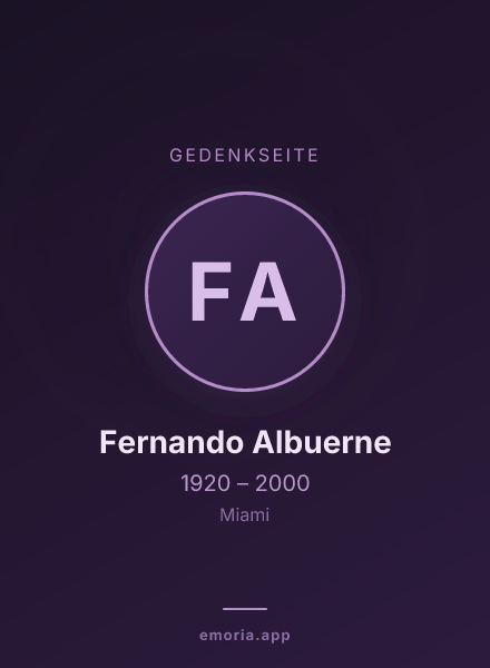 Gedenkportrait von Fernando Albuerne