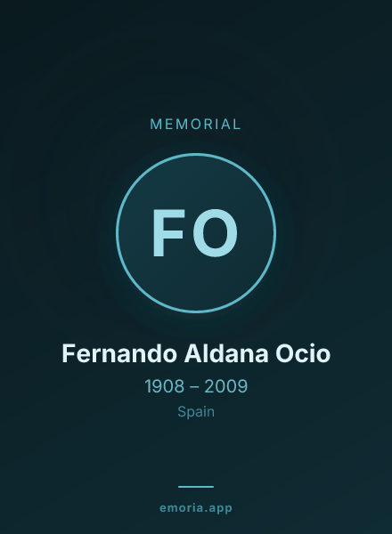 Memorial portrait of Fernando Aldana Ocio
