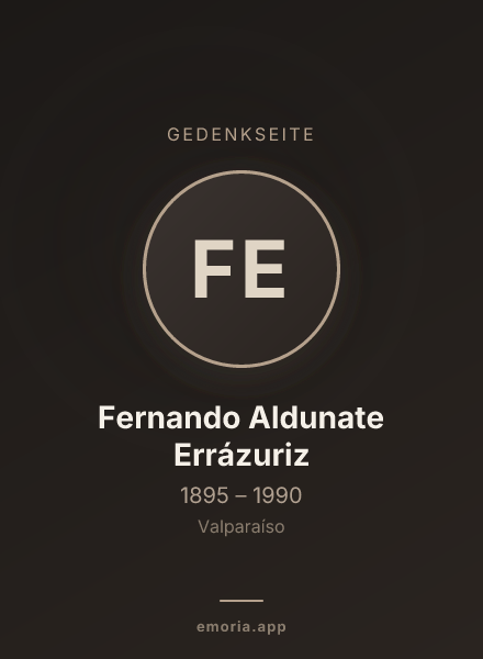 Gedenkportrait von Fernando Aldunate Errázuriz