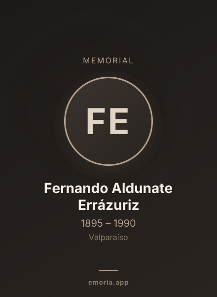 Memorial portrait of Fernando Aldunate Errázuriz