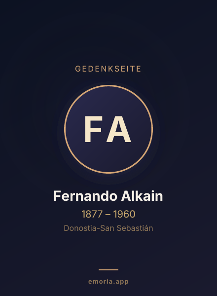 Gedenkportrait von Fernando Alkain
