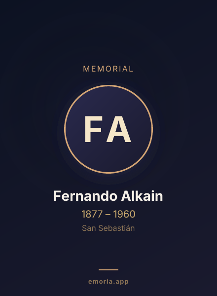 Memorial portrait of Fernando Alkain