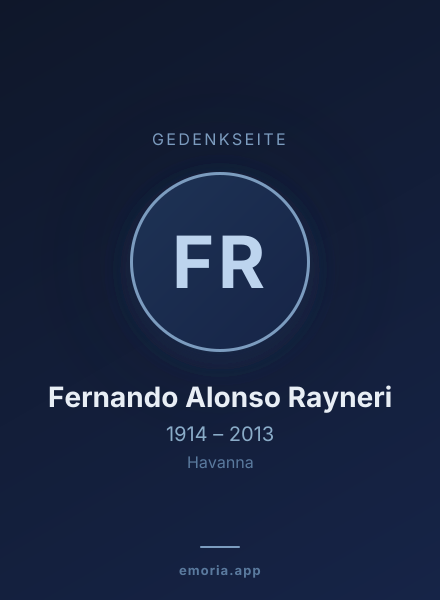 Gedenkportrait von Fernando Alonso Rayneri