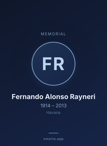Memorial portrait of Fernando Alonso Rayneri