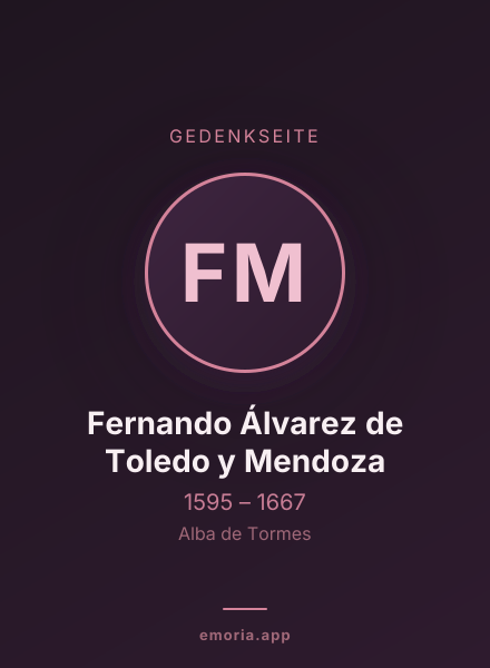Gedenkportrait von Fernando Álvarez de Toledo y Mendoza