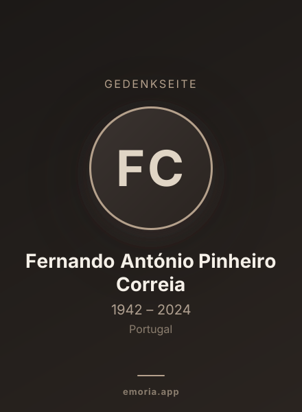 Gedenkportrait von Fernando António Pinheiro Correia