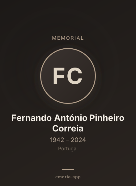 Memorial portrait of Fernando António Pinheiro Correia