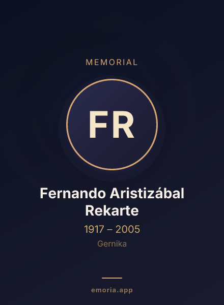 Memorial portrait of Fernando Aristizábal Rekarte