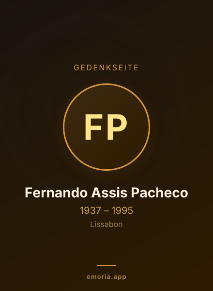 Gedenkportrait von Fernando Assis Pacheco