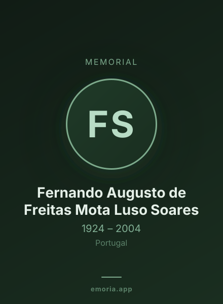 Memorial portrait of Fernando Augusto de Freitas Mota Luso Soares