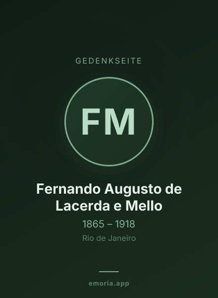 Gedenkportrait von Fernando Augusto de Lacerda e Mello