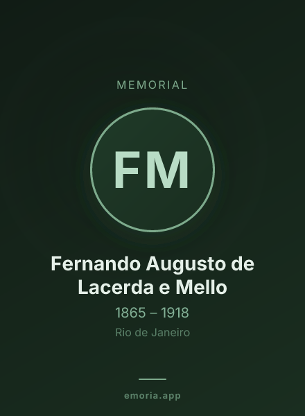 Memorial portrait of Fernando Augusto de Lacerda e Mello