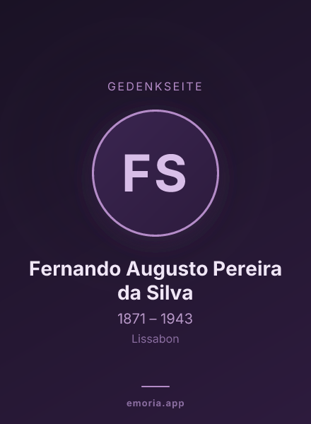 Gedenkportrait von Fernando Augusto Pereira da Silva