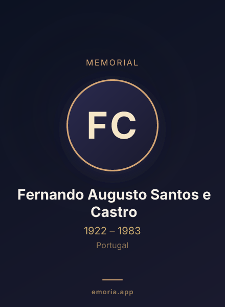 Memorial portrait of Fernando Augusto Santos e Castro