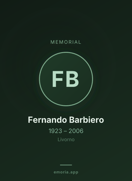 Memorial portrait of Fernando Barbiero