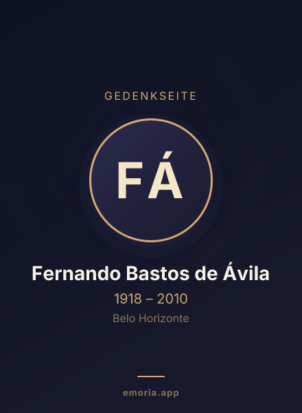 Gedenkportrait von Fernando Bastos de Ávila