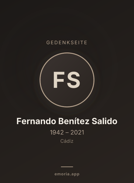 Gedenkportrait von Fernando Benítez Salido