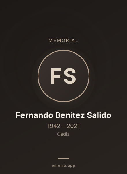 Memorial portrait of Fernando Benítez Salido