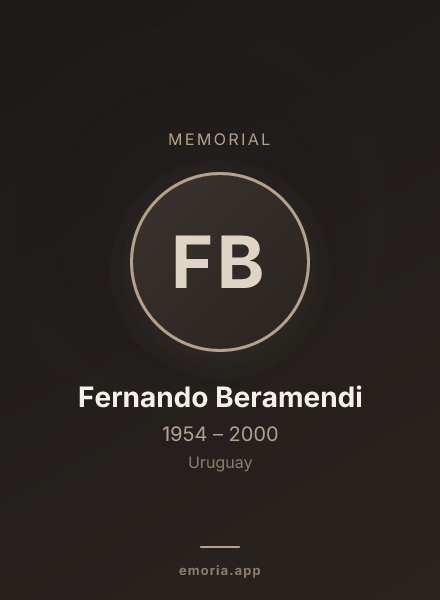 Memorial portrait of Fernando Beramendi