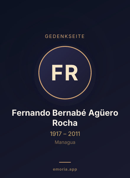 Gedenkportrait von Fernando Bernabé Agüero Rocha
