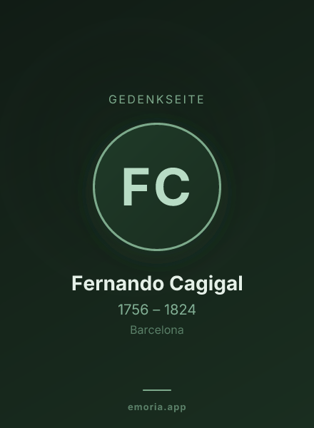 Gedenkportrait von Fernando Cagigal