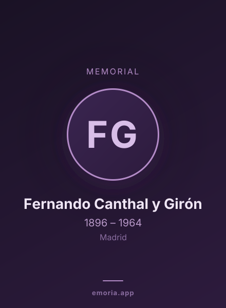 Memorial portrait of Fernando Canthal y Girón