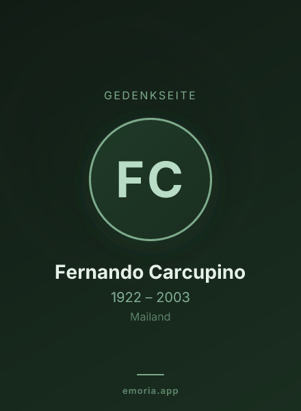 Gedenkportrait von Fernando Carcupino