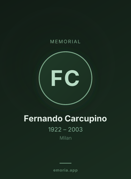 Memorial portrait of Fernando Carcupino