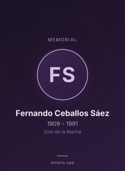 Memorial portrait of Fernando Ceballos Sáez