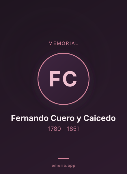 Memorial portrait of Fernando Cuero y Caicedo